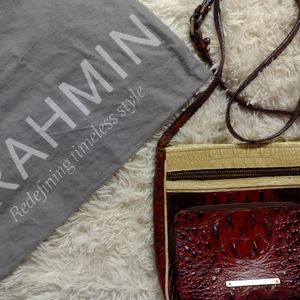Brahmin Cross Body  Embossed Leather Hand Bag.